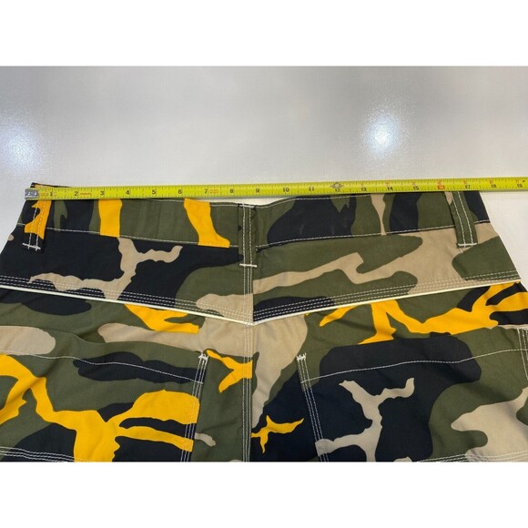 VTG MacGear Pants Men's Size 38 Green Yellow Camo Cargo Baggy Y2K Rave Skater - Picture 11 of 14